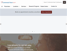 Tablet Screenshot of centennialheart.com